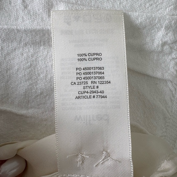 Wilfred Cream Coloured Satin Tie-Front Blouse, Size Medium. - Picture 5 of 5